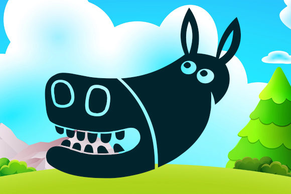 Silly Donkey Font PNG with transparent background - Preview 3