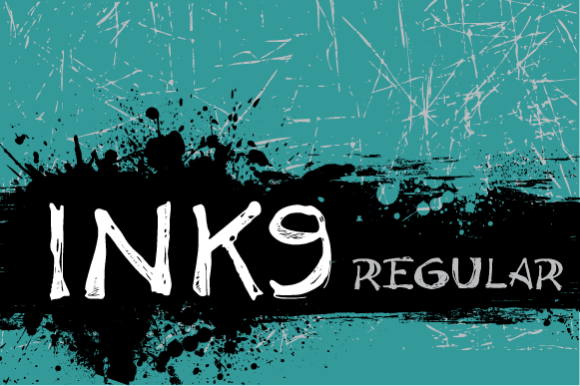 Ink 9 Font PNG with transparent background - Preview 4