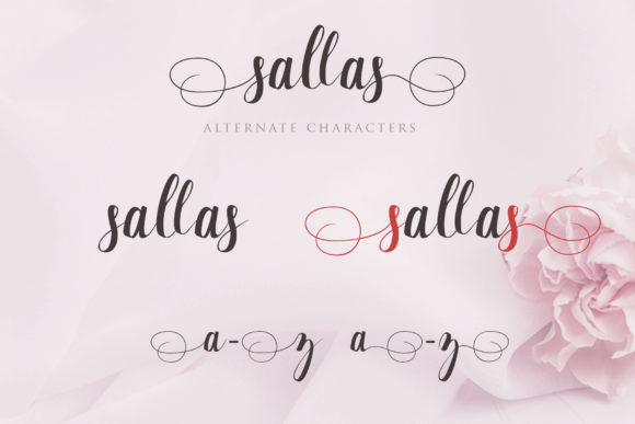 Sallas Font PNG with transparent background - Preview 1