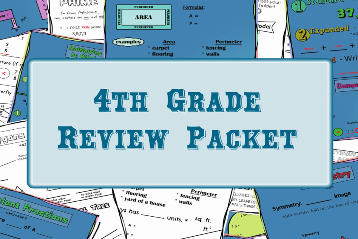 4th Grade Math Review Packet Mega Bundle Graphic by shogan · Creative ...
