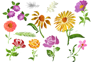 Set of Flowers Graphic by arts4busykids · Creative Fabrica