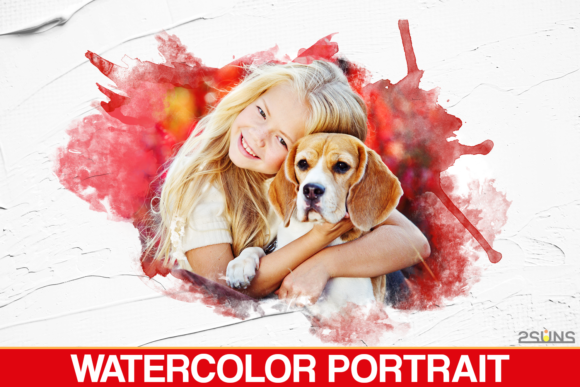 30 Watercolor Portrait Masks Photoshop for pet portrait png workflow
