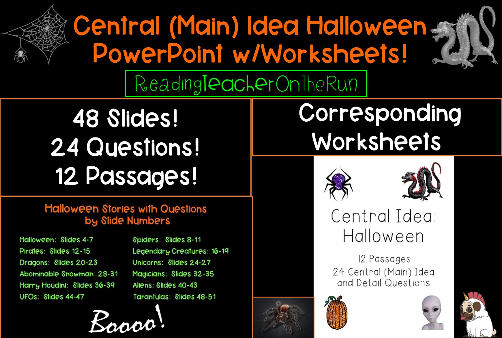 Central (Main) Idea Halloween PowerPoint Graphic by Reading Teacher On ...