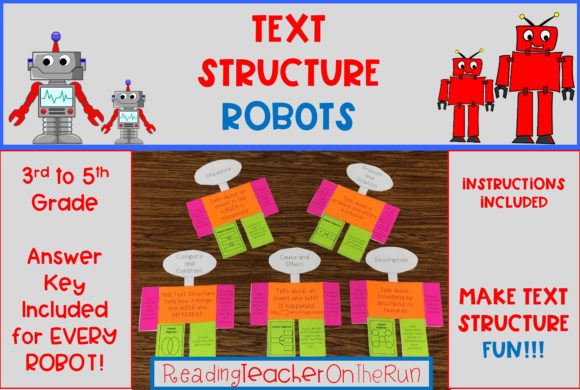 Text Structure Robots Graphic 3rd grade By Reading Teacher On The Run