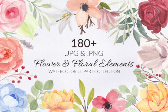 Watercolor Floral Circle Border Frame Graphic by elsabenaa · Creative ...