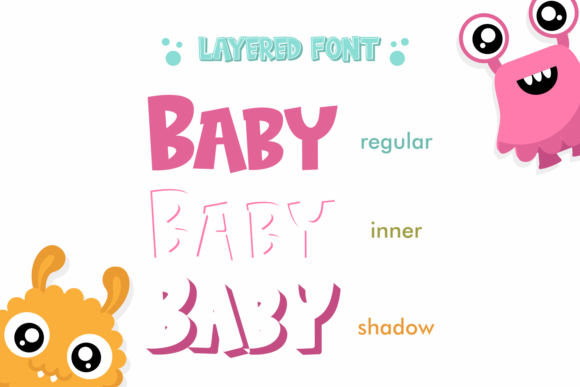 Baby Monsta Font - Preview 1