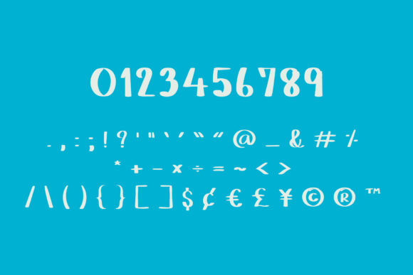 Blue Sky Font PNG with transparent background - Preview 3