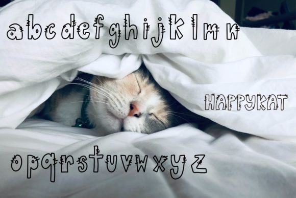 Happykat Font PNG with transparent background - Preview 3
