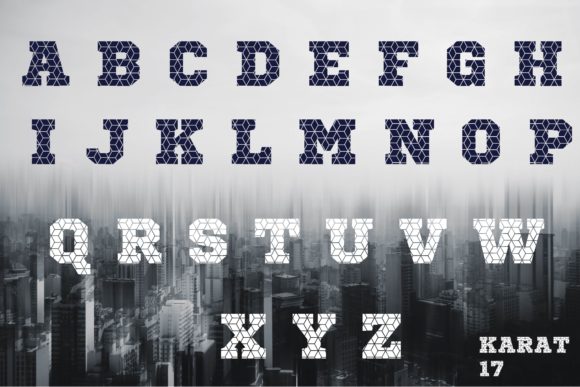 Karat 17 Font PNG with transparent background - Preview 1