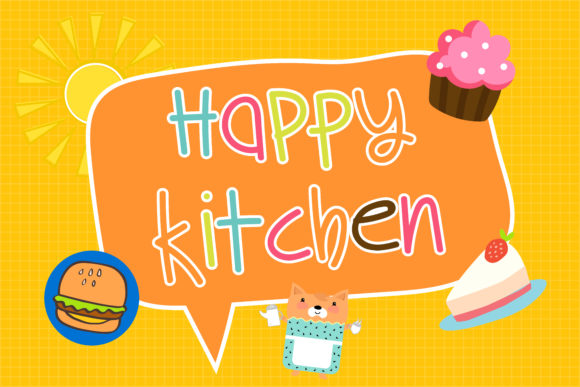 Kids Menu Font PNG with transparent background - Preview 1