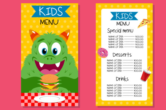 Kids Menu Font PNG with transparent background - Preview 2