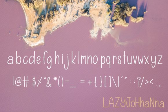 Lazy Johhanna Font PNG with transparent background - Preview 2