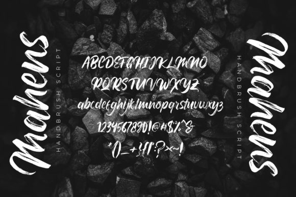 Mahens Font PNG with transparent background - Preview 3