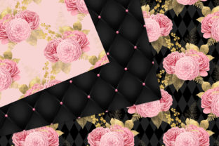 Pink and Gold Floral Digital Paper Graphic by Digital Curio · Creative ...