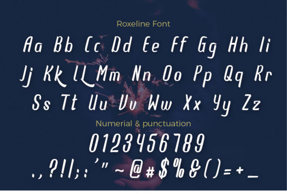 Roxeline Font PNG with transparent background - Preview 1
