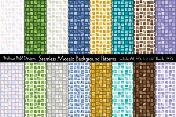 Seamless Mosaic Background Patterns