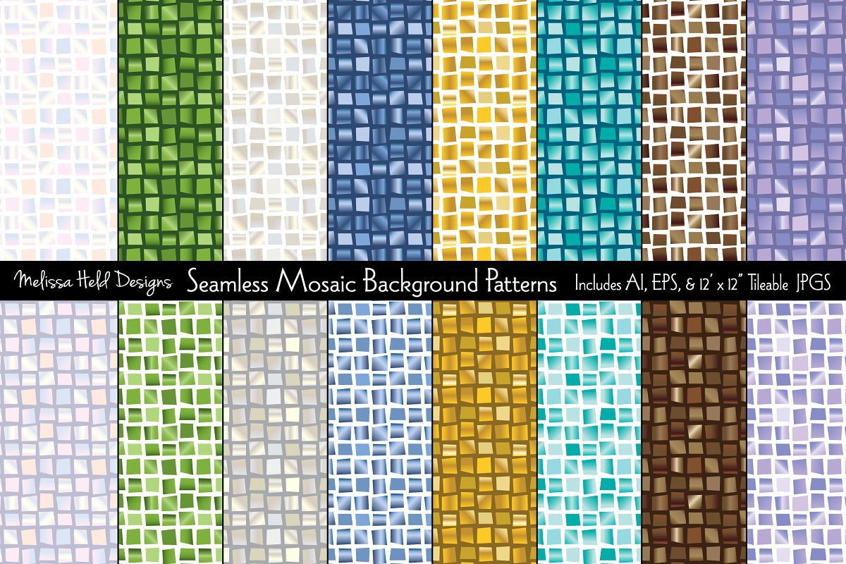 Seamless Mosaic Background Patterns
