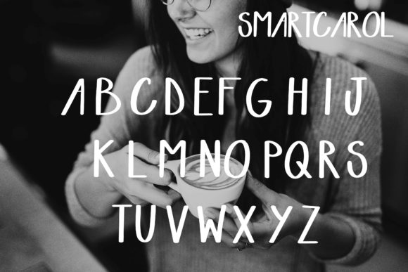 Smartcarol Font PNG with transparent background - Preview 1