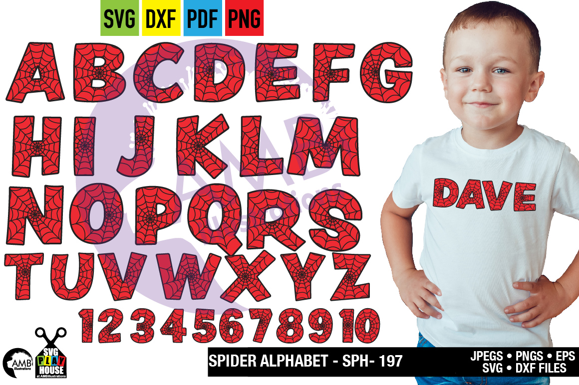 Spiderman Letters Clipart