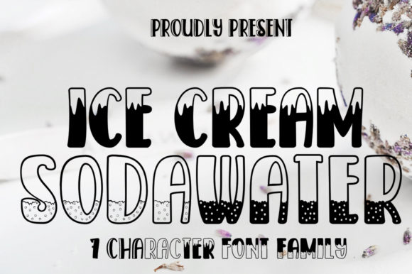 Ice Cream SodaWater Font PNG with transparent background - Preview 1