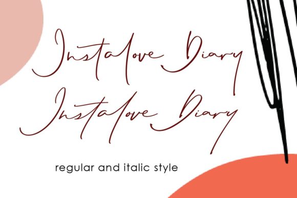 Instalove Diary Font PNG with transparent background - Preview 3