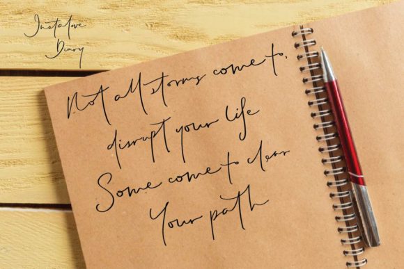 Instalove Diary Font PNG with transparent background - Preview 4