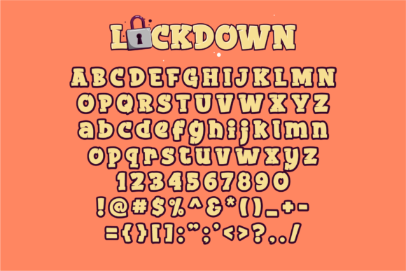 Lockdown Font PNG with transparent background - Preview 1