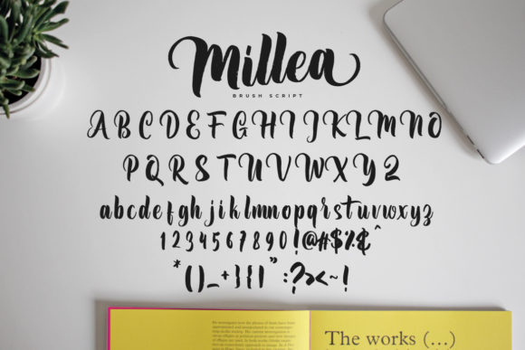 Millea Font PNG with transparent background - Preview 3