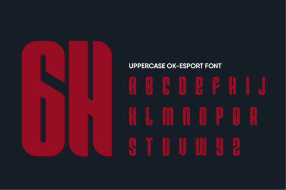 Ok-Esports Font PNG with transparent background - Preview 1
