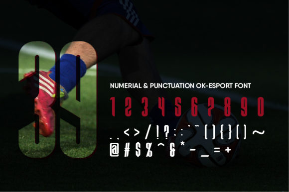 Ok-Esports Font PNG with transparent background - Preview 2