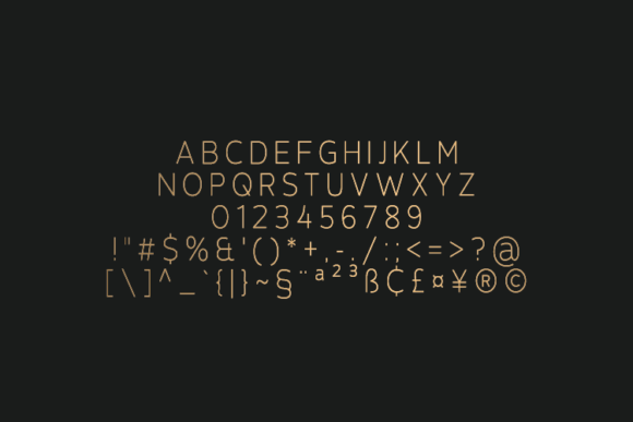 Phenom Extra Light Font PNG with transparent background - Preview 1