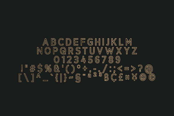 Phenom Outline Extra Black Font PNG with transparent background - Preview 1