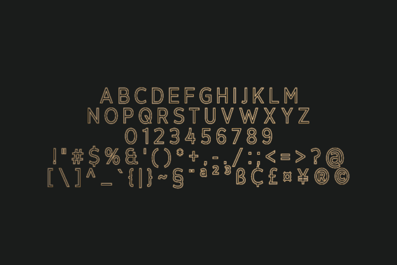 Phenom Outline Extra Bold Font PNG with transparent background - Preview 1
