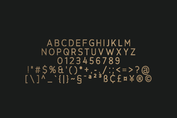 Phenom Outline Regular Font PNG with transparent background - Preview 1