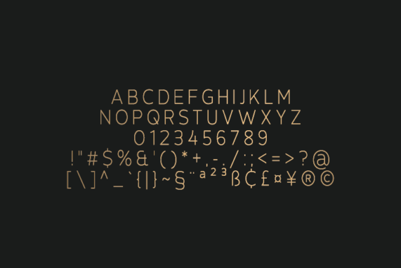 Phenom Outline Thin Font PNG with transparent background - Preview 1