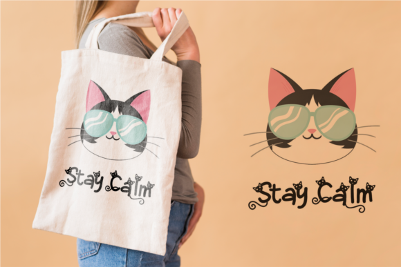Simple Cat Font PNG with transparent background - Preview 3