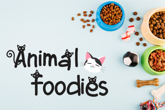 Simple Cat Font PNG with transparent background - Preview 6