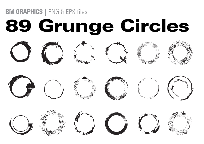 89 Grunge Circles