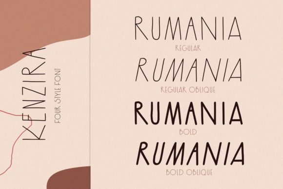 Kenzira Font PNG with transparent background - Preview 1