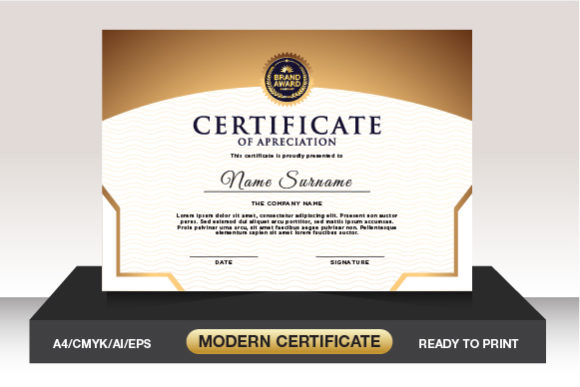 Certificate Template Design. Graphic by WeemStock · Creative Fabrica
