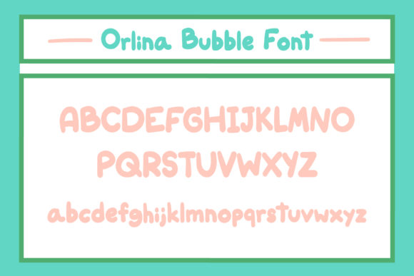 Orlina Bubble Font PNG with transparent background - Preview 2