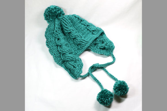 Aspen Cabled Flap Beanie Crochet Pattern