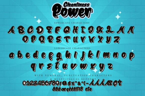 Cleanliness Power Font PNG with transparent background - Preview 5