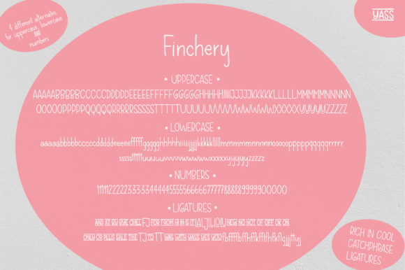 Finchery Font PNG with transparent background - Preview 1