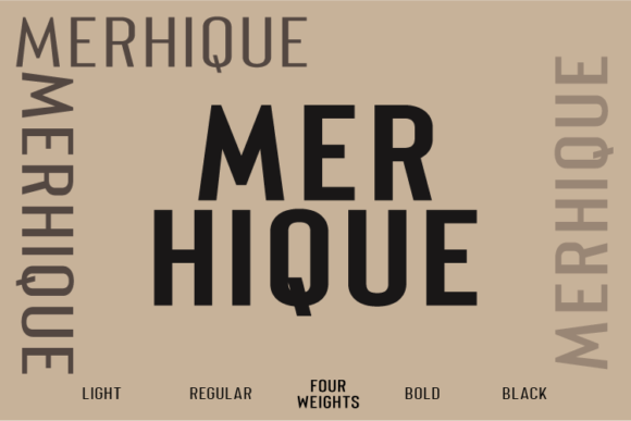 Merhique Family Font PNG with transparent background - Preview 5
