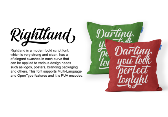 Rightland Font PNG with transparent background - Preview 3