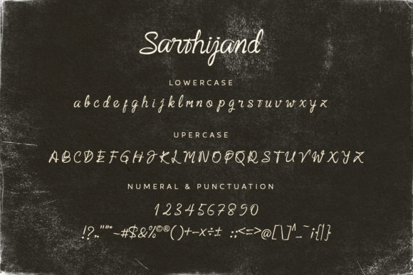 Sarthijand Font PNG with transparent background - Preview 3