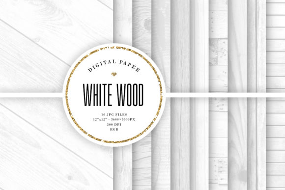 White Wood Digital Paper, Grey Textures