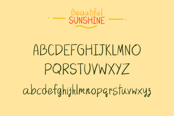 Beautiful Sunshine Font - Preview 2