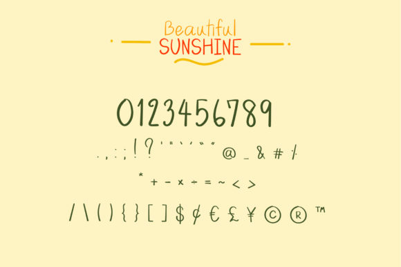Beautiful Sunshine Font - Preview 3